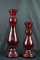 2 Ruby Glass Vases