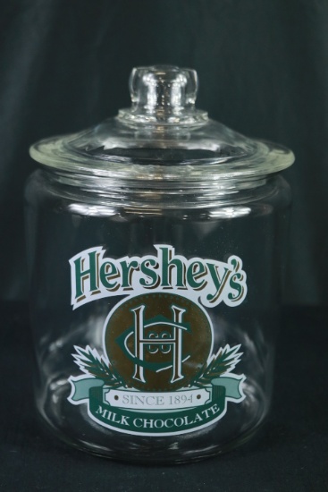 Hershey's Milk Chocolate Glass Cookie Jar
