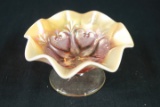 Fluted Carnival Glass Bowl