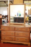 Maple Dresser With Mirror