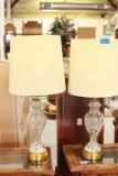 Pair Of Crystal Lamps