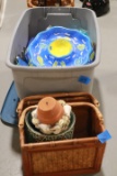 Box of Misc Nautical Items, Dishes