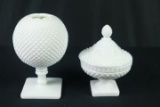 2 Pieces Of Milk Glass