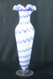 Fluted Art Glass Vase