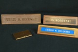 3 Office Name Plates & Business Card