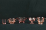 5 Pieces Of Depression Glass