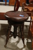 Antique Ball & Claw Foot Piano Stool