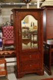 Mahogany Linen Cabinet With Mirror Door