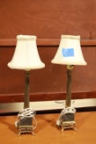 2 Marble & Brass Lamps