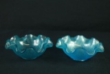 2 Glass Fluted Bowls