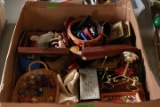 Box Of Household Décor, Toys, & Wallets
