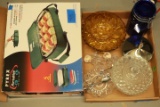 Pyrex Bowl, Box Of Glassware, & Box Of Stemware