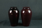 Pair Of Royal Ruby Vases
