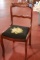 Rose Carved Side Chair With Needlepoint Seat