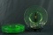 6 Green Depression Glass Plates