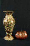 Wood Vase & Trinket Box