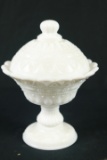 Milk Glass Footed Candy Dish