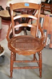 Walnut Victorian Cane Bottom Chair