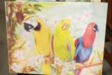 Oil On Canvas Print 3 Parrots