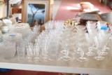 52 Pieces Of Crystal Stemware & Plates