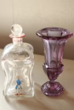 Amethyst Vase & Glass Decanter