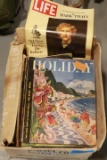 Box Of Holiday Magazines From 1940's & 1950's