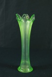 Green Depression Glass Vase