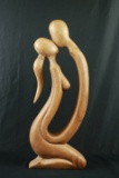 Wooden Man And Woman Figurine