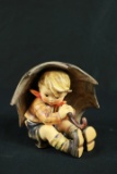 Hummel Boy With Umbrella Figurine