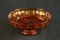 Amber Glass Pedestal Bowl