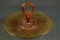 Amber Glass Center Handled Plate