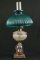 Converted Oil Lamp With Shade