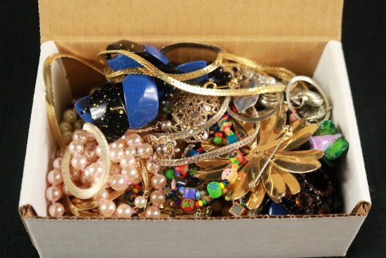 Box Of Costume Jewelry