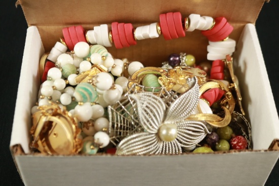 Box Of Costume Jewelry