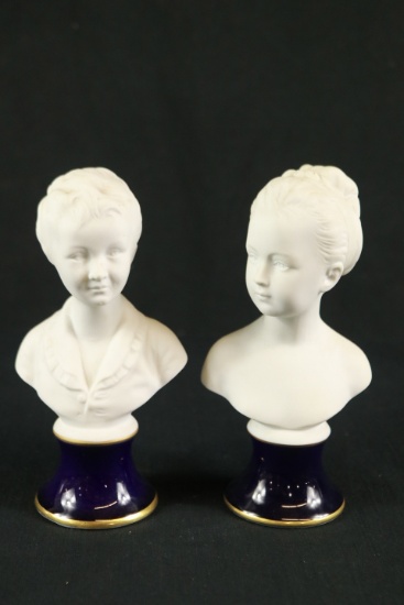 2 Porcelain Limoges Busts