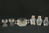 3 Heisey Salt/Pepper Shakers & 3 Pieces Of Heisey Glass