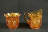 Amber Glass Creamer & Sugar