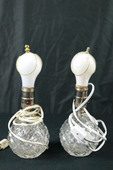 Pair of Glass Lamps