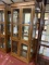 2 pc Oak glass front Display Cabinet