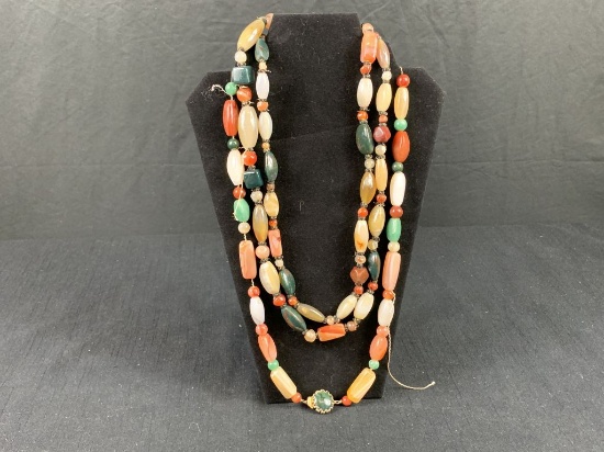 2 Glass Bead Necklaces