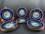 12 Colonial Plates