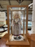 Dutch Girl Doll in Glass Display