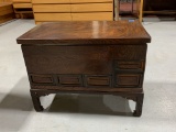 Asian Teak Metal Chest on Stand with 5 Drawers