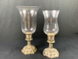 2 Candle Holders with Silver Plating