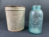 Single Motion Ice Cream Metal Bucket & Ball Jar