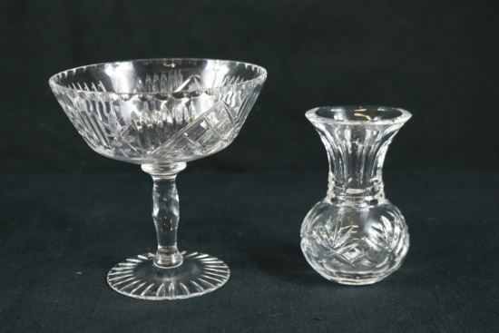 Crystal Vase & Crystal Bowl