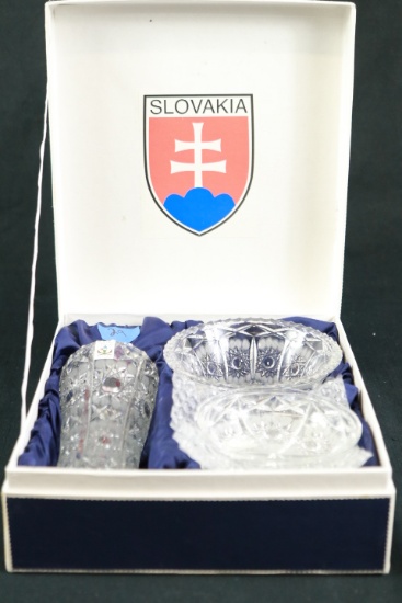 3 Piece Slovakia Crystal Set