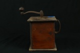 Antique Wooden Case Coffee Grinder