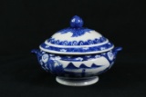 Asian Blue Covered Bowl