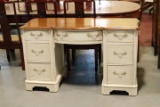 Painted Vanity with Mahogany Top